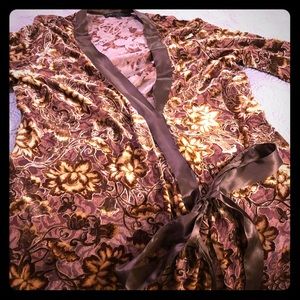 Jaloux silk wrap around blouse